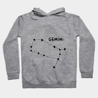 Zodiac Sign - Gemini Black Hoodie